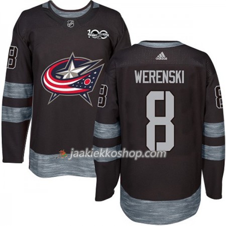 Miehille NHL Blue Jackets Pelipaita Zach Werenski 8 1917-2017 100th Anniversary Adidas Musta Authentic